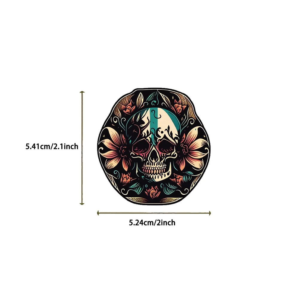 50pcs Mexican Day of the Dead Graffiti Sticker Skateboard Suitcase Guitar Kettle Deco Laptop Waterproof Phone Case Stickers (Online Order Only)