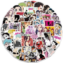 50PCS Anime NANA Stickers Cool Graffiti Decals DIY Decoration for Phone Laptop Stationery PVC Waterproof Sticker Toys Gift (Online Order Only)