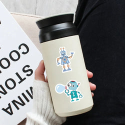 10/50Pcs Robot Graffiti Sticker Personality Cartoon Cute Child Sticker DIY Skateboard Luggage Sticker Wholesale (Online Order Only)
