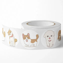 100-500pcs Reward Sticker Cartoon Dog Pattern Encouragement Stickers For Students Teachers Cute Animals Stationery Stickers (ONLINE ORDER ONLY)