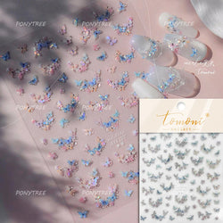 Colorful Dried Flowers Wreath Floral Plant Petal Bud Garden Charming 5D Reliefs Self Adhesive Nail Art Stickers Manicure Decals (Online Order Only)