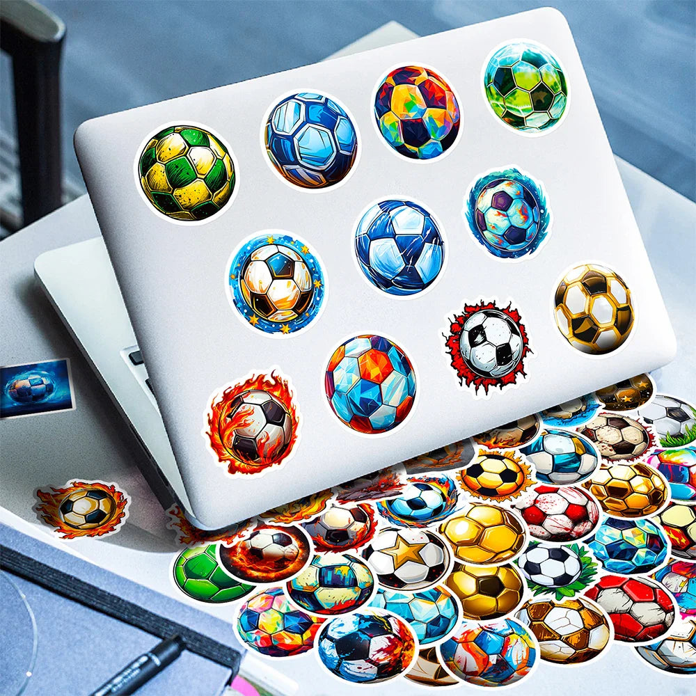 10/30/50pcs Sports Contest Soccer Football Graffiti Stickers Decals DIY Skateboard Laptop Phone Car Waterproof Sticker Kids Toys (ONLINE ORDER ONLY)