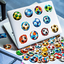 10/30/50pcs Sports Contest Soccer Football Graffiti Stickers Decals DIY Skateboard Laptop Phone Car Waterproof Sticker Kids Toys (ONLINE ORDER ONLY)