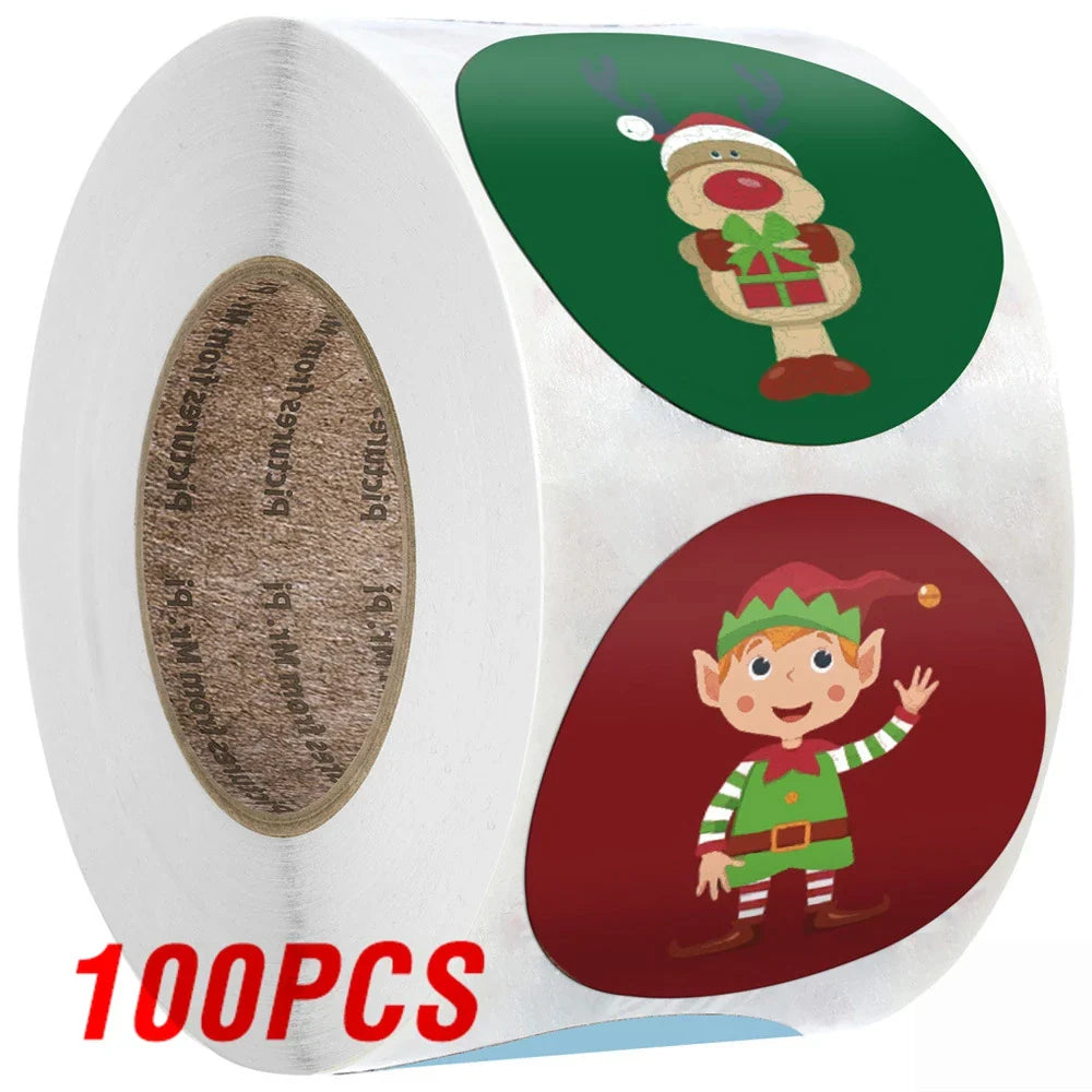 100-500 Pcs Golden Font Merry Christmas Sticker Thank You Sticker Seal Label For Envelope Gift Wrapping Scrapbook 1 Inch (ONLINE ORDER ONLY)