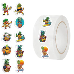 500pcs/roll Fruit Pineapple Sticker Roll For Kids Reward Encourage Sticker For Labels Thank You Sticker Kids Toys (Online Order Only)