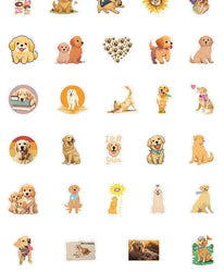 10/30/54PCS Golden Retriever Cartoon Stickers Kawaii Dog Sticker Cute Animal Toy Luggage Laptop Guitar Bike Decoration Decals (ONLINE ORDER ONLY)