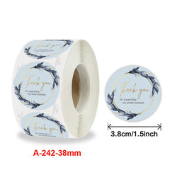 500 Pcs 1.5inch/3.8cm Round Laser English Thank You Gift Seal Sealing Stickers with Waterproof Wedding Holiday Label (ONLINE ORDER ONLY)