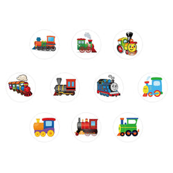 100-500pcs Kids Stickers Train Birthday Party Sticker Traffic Round Reward Sticker For Boys Girls Gift Label Stationery (Online Order Only)