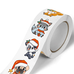 100-500pcs Heterotypic Christmas Themed Animals Stickers DlY Christmas Holiday Party Decoration Label Stationery Stickers (ONLINE ORDER ONLY)