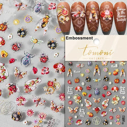 Cat Eye Shiny Blue Purple Spider Cross Love Heart Star Snake Web Jelly Thrilling Nail Art Stickers Manicure Decals Halloween (ONLINE ORDER ONLY)