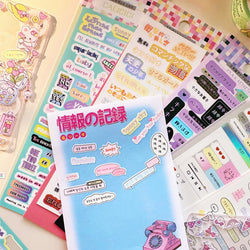 1Pcs Korean Ins Text Material Sticker Scrapbooking Idol DIY Album Decoration Sticker Aesthetic Personalized Kawaii Stationery (Online Order Only)
