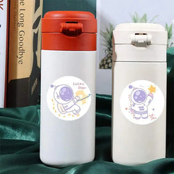 500 Roll Space Astronaut Stickers Cute Bonus Stickers Children's Stationery Notebook DIY Hand Ledger Decorated Office Stationery (Online Order Only)