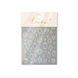 Colorful Geometric Gem Wing Love Heart Bowknot Moon Star Figure Totem Line Retro Self Adhesive Nail Art Stickers Manicure Decals (ONLINE ORDER ONLY)