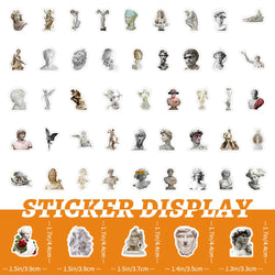 10/30/50/100PCS David Angel Art Statuary Stickers Decals Decoration DIY Waterproof Phone Laptop Fridge Guitar Car Sticker Toys (ONLINE ORDER ONLY)