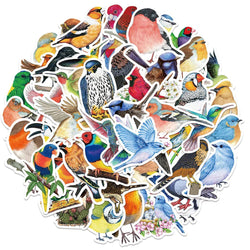 Watercolor Bird Cartoon Stickers 10/30/50PCS for Laptop, Skateboard, Suitcase, Guitar (Online Order Only)