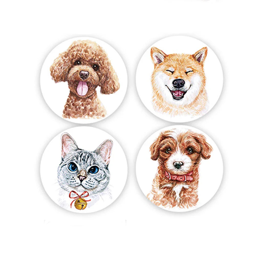100-500pcs 1inch Round Cartoon Toys Animal stickers for kids Teacher Reward Encourage Sticker Office Stationery for children (ONLINE ORDER ONLY)