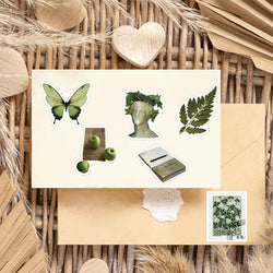 10/30/62PCS Cartoon Plant Ins Style Green Stickers Aesthetic Decals DIY Notebook Skateboard Phone Fridge Guitar Kids Sticker Toy (ONLINE ORDER ONLY)