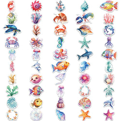 10/30/50/100pcs Funny Marine Organism Jellyfish Dolphin Cartoon Stickers Notebook Laptop Phone Suitcase Decoration Sticker Toys (ONLINE ORDER ONLY)