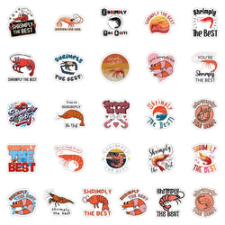 10/30/53PCS Lobster Graffiti Stickers Funny Animal Cartoon Sticker Lobster Meme DIY Fridge Luggage Laptop Phone Guitar Car Bike (ONLINE ORDER ONLY)