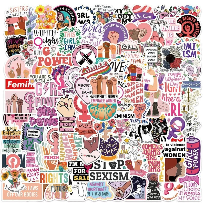 Feminism Inspirational Quote Stickers for Guitar Laptop Phone Fridge Scrapbook Luggage (ONLINE ORDER ONLY)