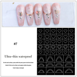 1PC Hollow Airbrush Design Nail Art Hollow Stencils Sticker Love Star Snowflake Butterfly Butterfly French Decal Slider Decors * (Online Order Only)