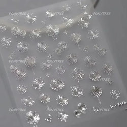 Colorful Fireworks Blooming Castle Romantic Brilliant Sky Self Adhesive Nail Art Stickers Star Shiny Rhinestone Manicure Decals (Online Order Only)