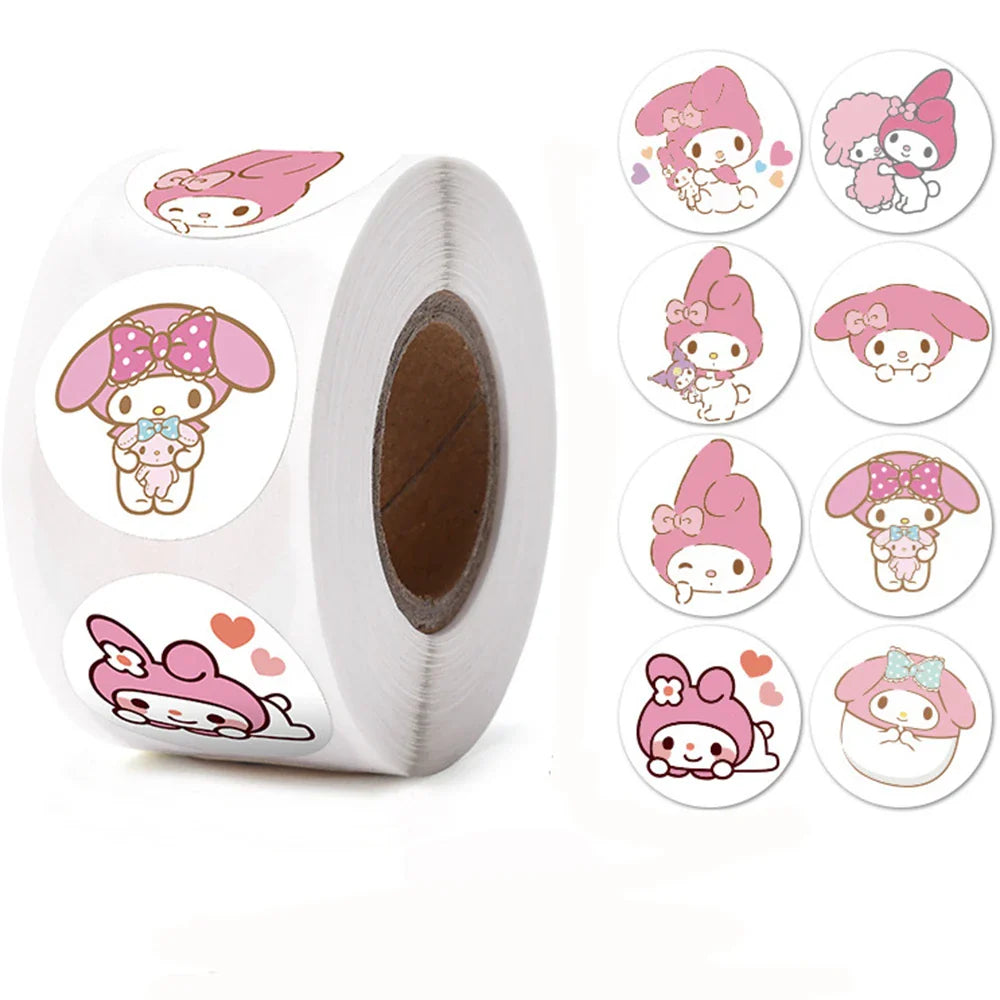 500pcs/Roll Cartoon Animal Stickers Anime Round Seal Diy Laptop Decals Stickers Cute Book Children Reward Kids Toy Gift (ONLINE ORDER ONLY)
