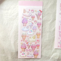 Cute Star Moon Rose Series Laser Stickers Hand Account Idol Card DIY Material Decorative Sticker Personalized Korean Stationery (ONLINE ORDER ONLY)