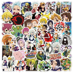 50pcs The Seven Deadly Sins Stickers for Luggage, Water Bottles, Phones, Laptops, Scooters, Refrigerators (ONLINE ORDER ONLY)
