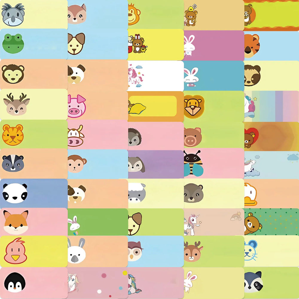 50PCS Animals Cartoon Name Stickers for Toy DIY Luggage Laptop Guitar Skateboard Phone Case Bike Car Sticker (ONLINE ORDER ONLY)