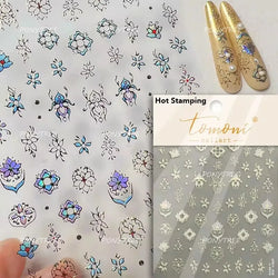 Hot Stamping Pearl Mahjong Get Rich Winning Card Bowknot Self Adhesive Nail Art Stickers Character Photo Frame Manicure Decals (Online Order Only)
