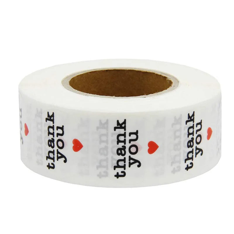 100-500pcs transparent labels 1 inch business package seal labels sticker PVC adhesive custom sticker stationery supply (ONLINE ORDER ONLY)