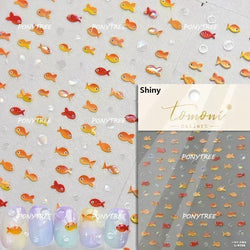 Beach Colourful Conch Dolphin Shell Starfish Jellyfish Star Summer Sea Wave Vacation Mode Water Bubble Nail Art Stickers Decals (Online Order Only)