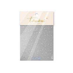 Star Moon Love Heart Curved Line Arc Dreamy Necklace Hanging in The Air Starry Night Adhesive Nail Art Stickers Manicure Decals (ONLINE ORDER ONLY)