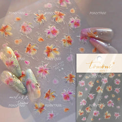 2025 God of Wealth Goldfish Koi Fish Lucky Cat Yuanbao Red Element Adhesive Nail Art Stickers Festival Atmosphere Manicure Decal (Online Order Only)