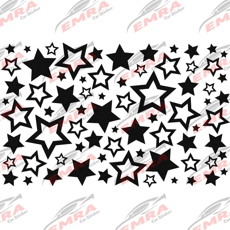 Star Car Sticker for Triangular Window Outdoor Decoration Universal All Vehicles External Accessories PVC Waterproof Vinyl Decal (ONLINE ORDER ONLY)