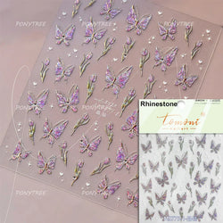 Bowknot Ribbon Butterfly Jelly Shiny Sparkling Delicate Charming Bow Tie 5D Nail Art Decorations Stickers DIY Manicure Decals (ONLINE ORDER ONLY)