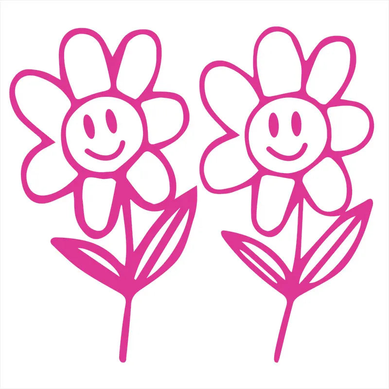 Flower Buds Car Sticker Plant Interior Decoration Rear View Mirror Fashion Stickers Creative Sport PVC Vinyl Decals (ONLINE ORDER ONLY)