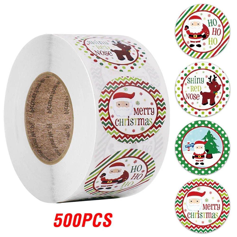 100-500pcs Thank You Sticker Design Diary Christmas Sticker Gift Sealing Sticker Holiday Birthday Party Gift Decoration Label (Online Order Only)