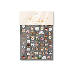 Cute Mango Dog Puppy Bear Bichon Blueberries Strawberry Cake Fruit Juice Desserts Corgi Adhesive Nail Art Sticker Manicure Decal (Online Order Only)