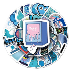 50Pcs Cute Waterproof Vinyl Stickers for Skateboard Snowboard (ONLINE ORDER ONLY)