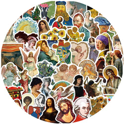40/50Pcs Van Gogh Artist Oil Painting Style Art Pattern Sticker for Laptop Phone Guitar Suitcase Notebook Motorcycle Car Sticker (ONLINE ORDER ONLY)
