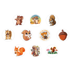 100-500pcs Cute Animal Squirrel Stickers Packs Laptop Phone Case Scrapbook Notebook Reward Sticker Decal for Kid Gift Toy (ONLINE ORDER ONLY)