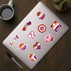 10/30/50PCS Purple Lesbian Graffiti Stickers Cartoon Decal Skateboard Laptop Motorcycle Luggage Phone Bike Waterproof Sticker (ONLINE ORDER ONLY)