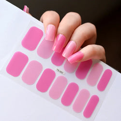 14Tips Solid Color Stickers Nail Art Supplies European & American Simple Decals Oil Film Decals Press on Nails Stickers Designer (ONLINE ORDER ONLY)