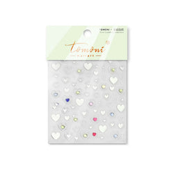 Colored Crystal Star Love Heart Shiny Silver Hollowed Smudging Rainbow Flower Jelly Embossed Nail Art Stickers Manicure Decals (ONLINE ORDER ONLY)