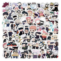 10/30/50/100pcs Kawaii Anime Jujutsu Kaisen Stickers Decals Waterproof Graffiti Skateboard Phone Cute Cartoon Kids Sticker Toys (Online Order Only)