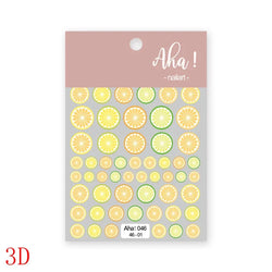 1Pc Sweet Cute Fresh Red Cherry Pattern Nail Stickers Self Adhesive Fruit Design Decals Women & Girls Homemade Manicure Supplies (ONLINE ORDER ONLY)
