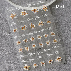 Charm Pink Yellow Flower Petal Stamen Stamen Peony Self Adhesive Nail Art Decorations Stickers Shiny Rhinestone Manicure Decals (ONLINE ORDER ONLY)