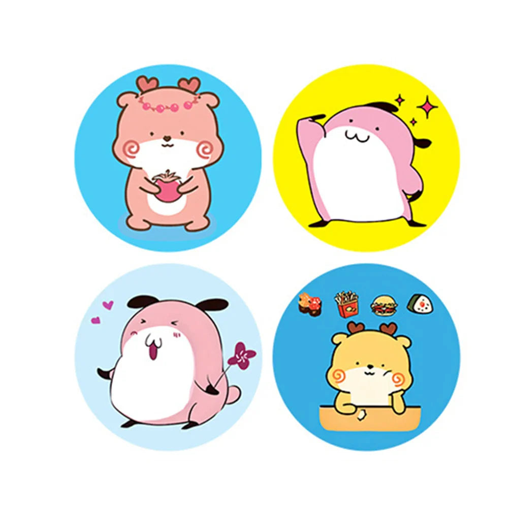 100-500pcs Cute Animal Reward Stickers For School Teacher Stationery Supplies Children's Party Gift Decoration Label (Online Order Only)